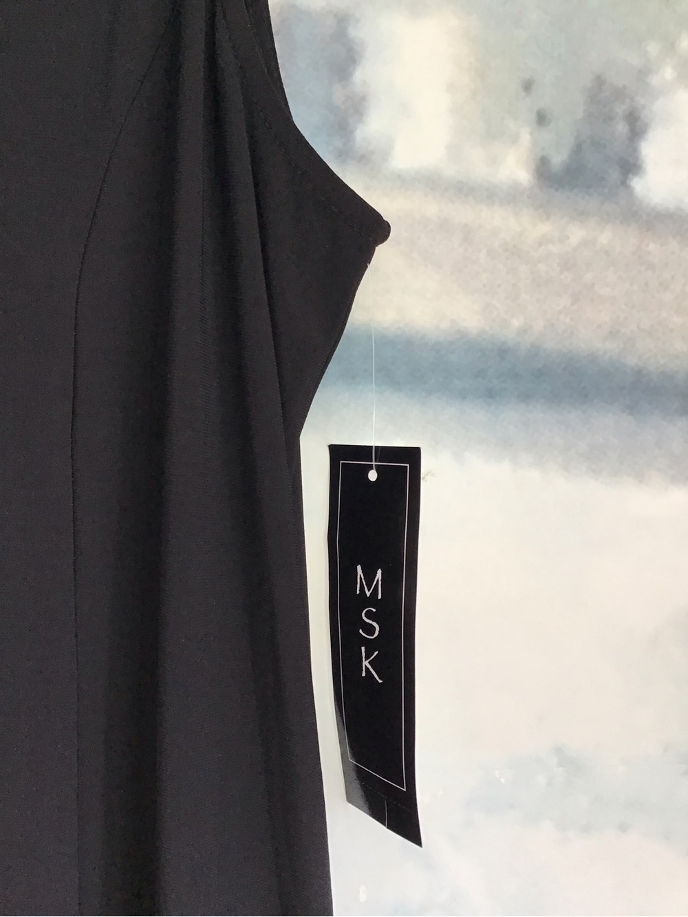 MSK Black Sleeveless Maxi Dress with Three Metal Rings - Picture 4 of 9